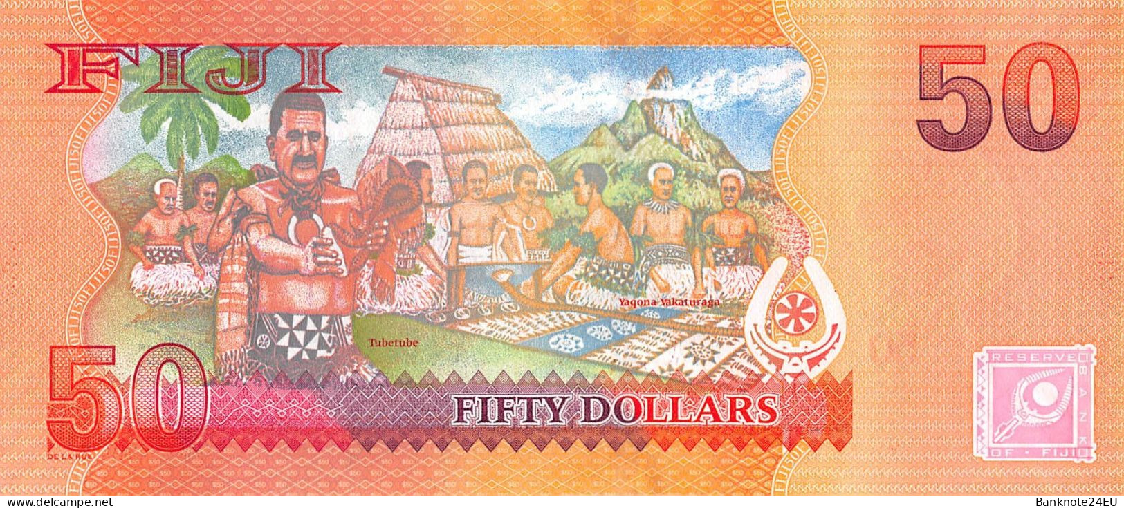 Fiji Islands 50 Dollars 2012 Unc Pn 118a, Banknote24 - Fiji