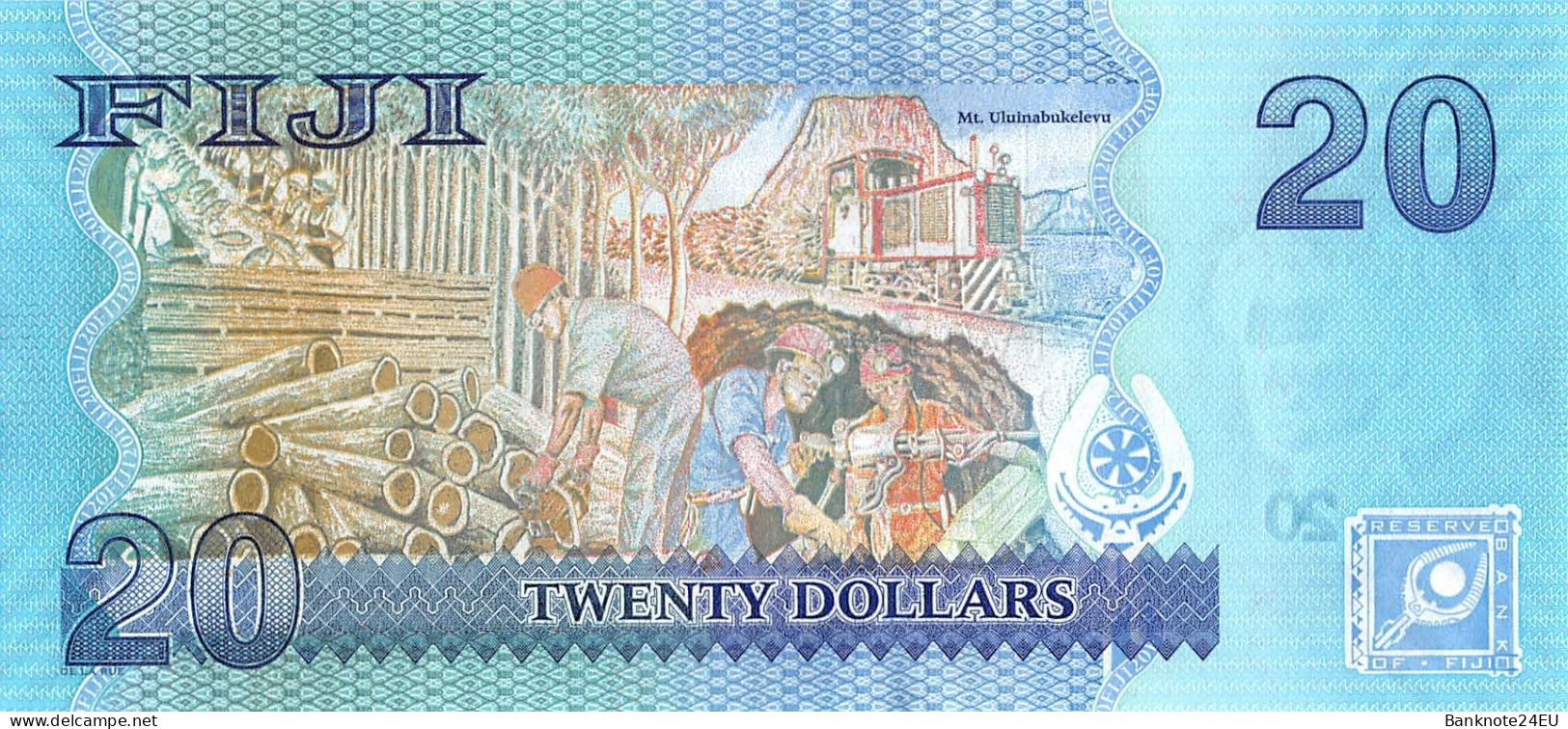 Fiji Islands 20 Dollars 2012 Unc Pn 117a, Banknote24 - Figi