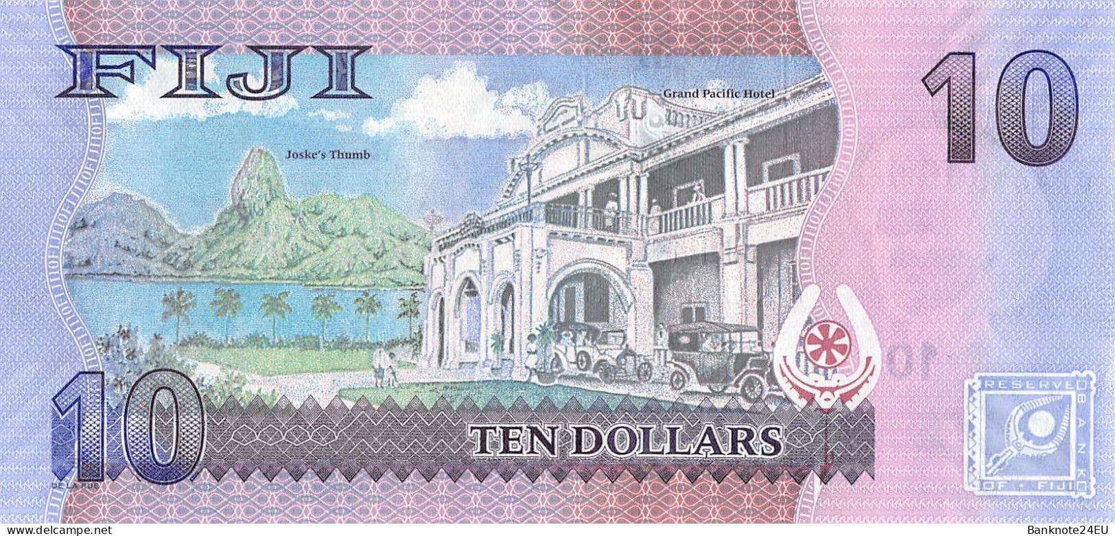 Fiji Islands 10 Dollars 2012 Unc Pn 116a, Banknote24 - Fiji