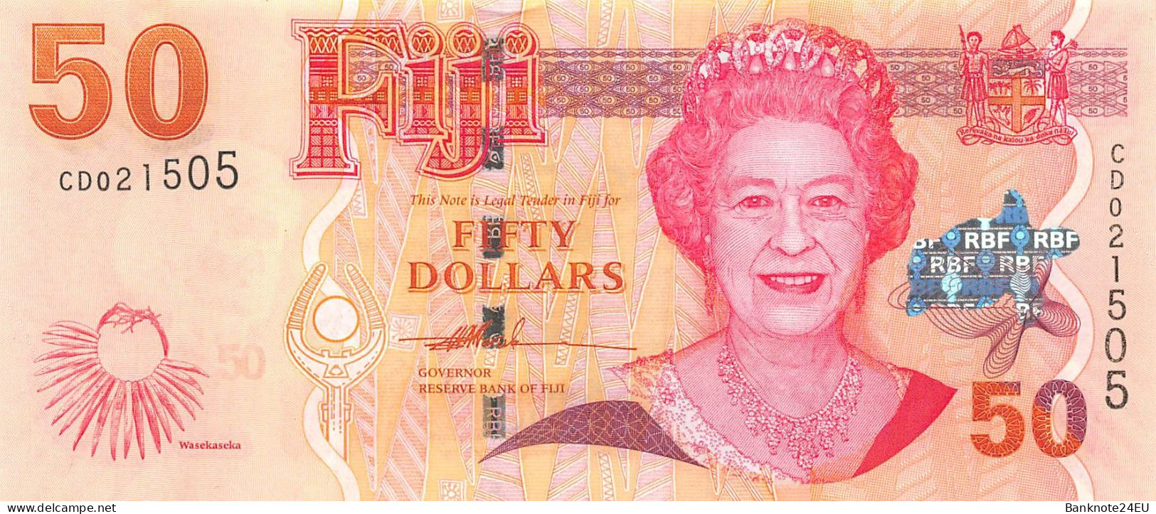 Fiji Islands 100 Dollars 2007 Unc Pn 114a, Banknote24 - Figi