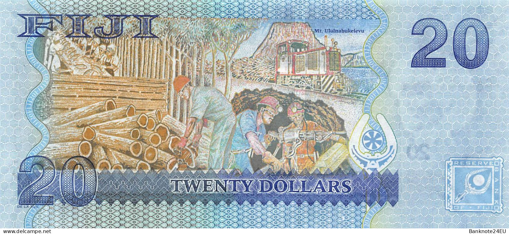 Fiji Islands 20 Dollars 2007 Unc Pn 112a, Banknote24 - Fiji