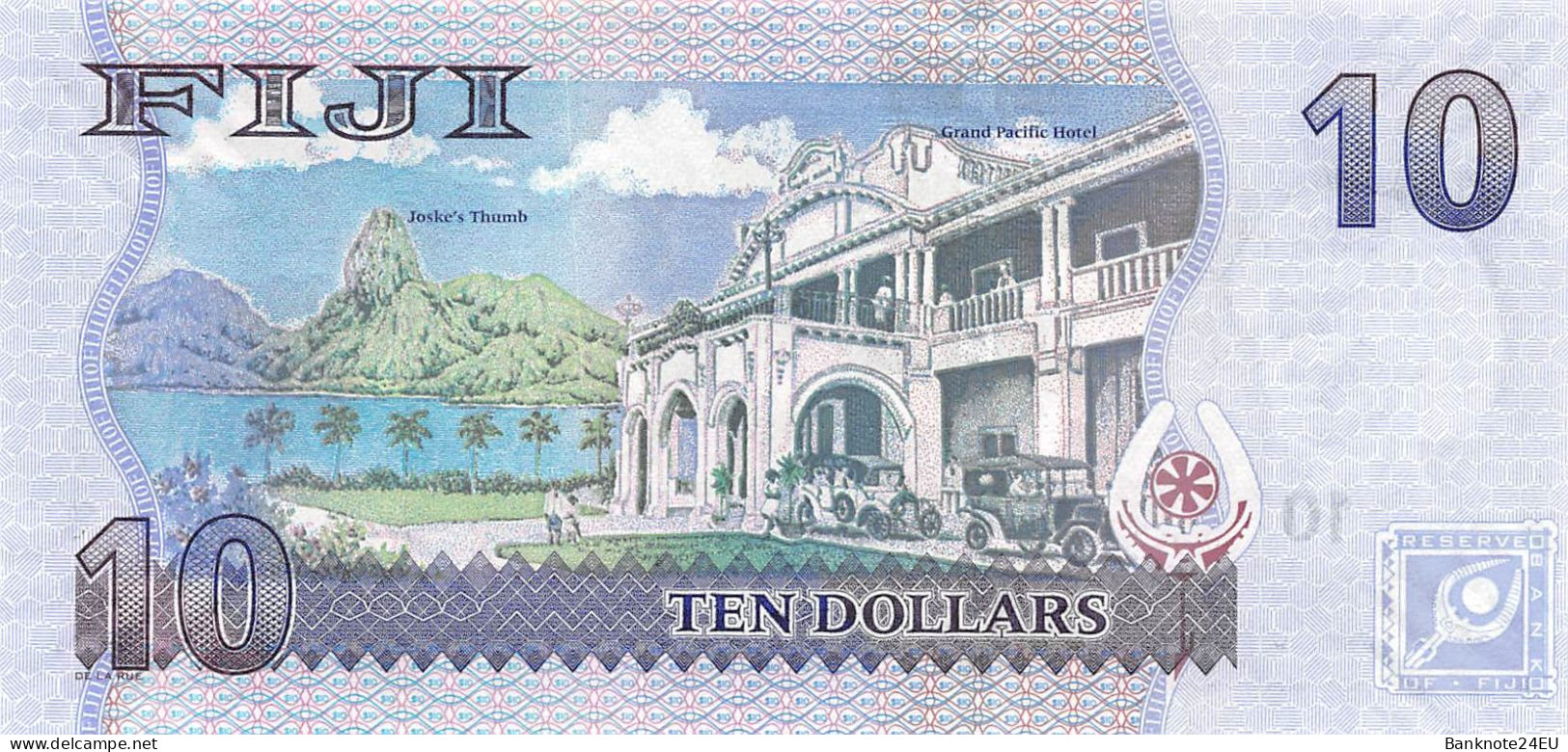 Fiji Islands 10 Dollars 2007 Unc Pn 111a, Banknote24 - Figi