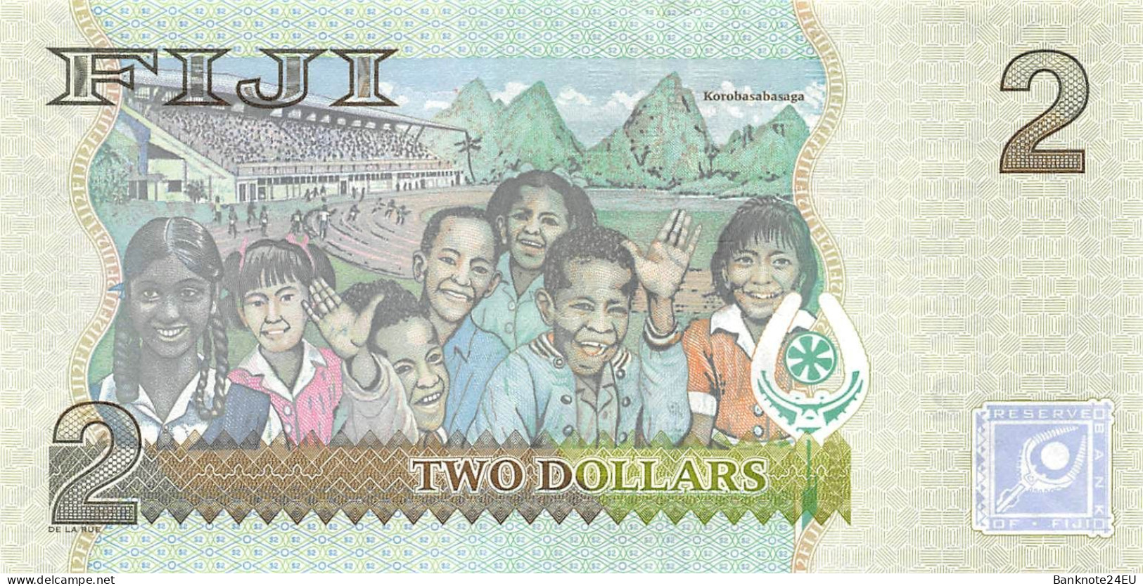 Fiji Islands 2 Dollars 2011 Unc Pn 109b, Banknote24 - Fidschi