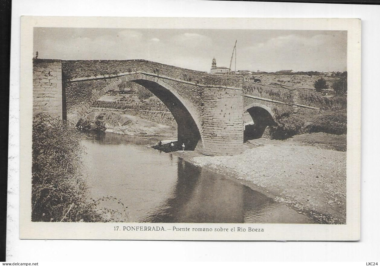 PONFERRADA. PUENTE ROMANO SOBRE EL RIO BOEZA. - León