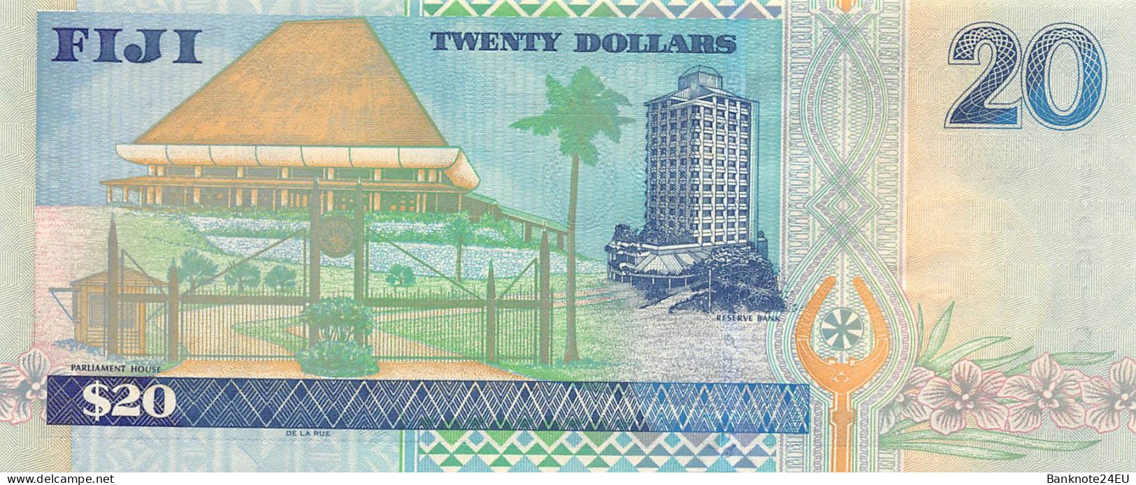 Fiji Islands 20 Dollars 2002 Unc Pn 107a, Banknote24 - Figi