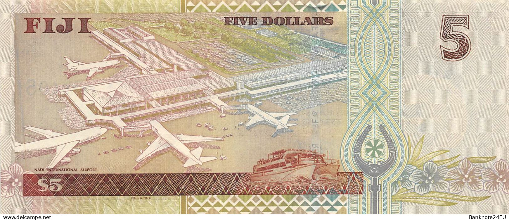 Fiji Islands 5 Dollars 2002 Unc Pn 105a, Banknote24 - Fiji