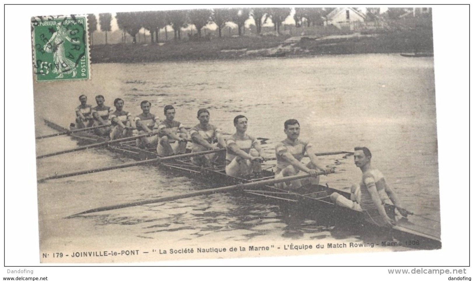 RARE :  JOINVILLE LE PONT / EQUIPE D'AVIRON 1906 - LES RAMEURS Du MATCH ROWING-MARNE ++ - Rowing