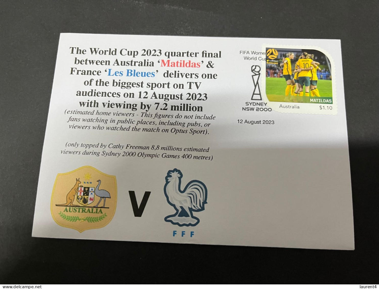 13-8-2023 (2 T 21) FIFA Women's Football World Cup - FIFA 1/4 Final: Australia V France 2nd Largest TV Sport Audience... - Other & Unclassified