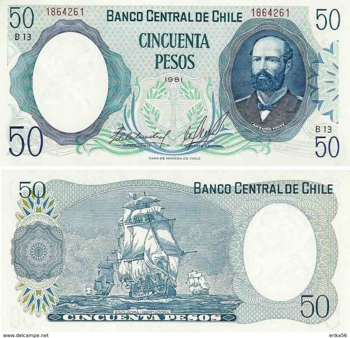 BILLET CHILI  50 PESOS - Chili