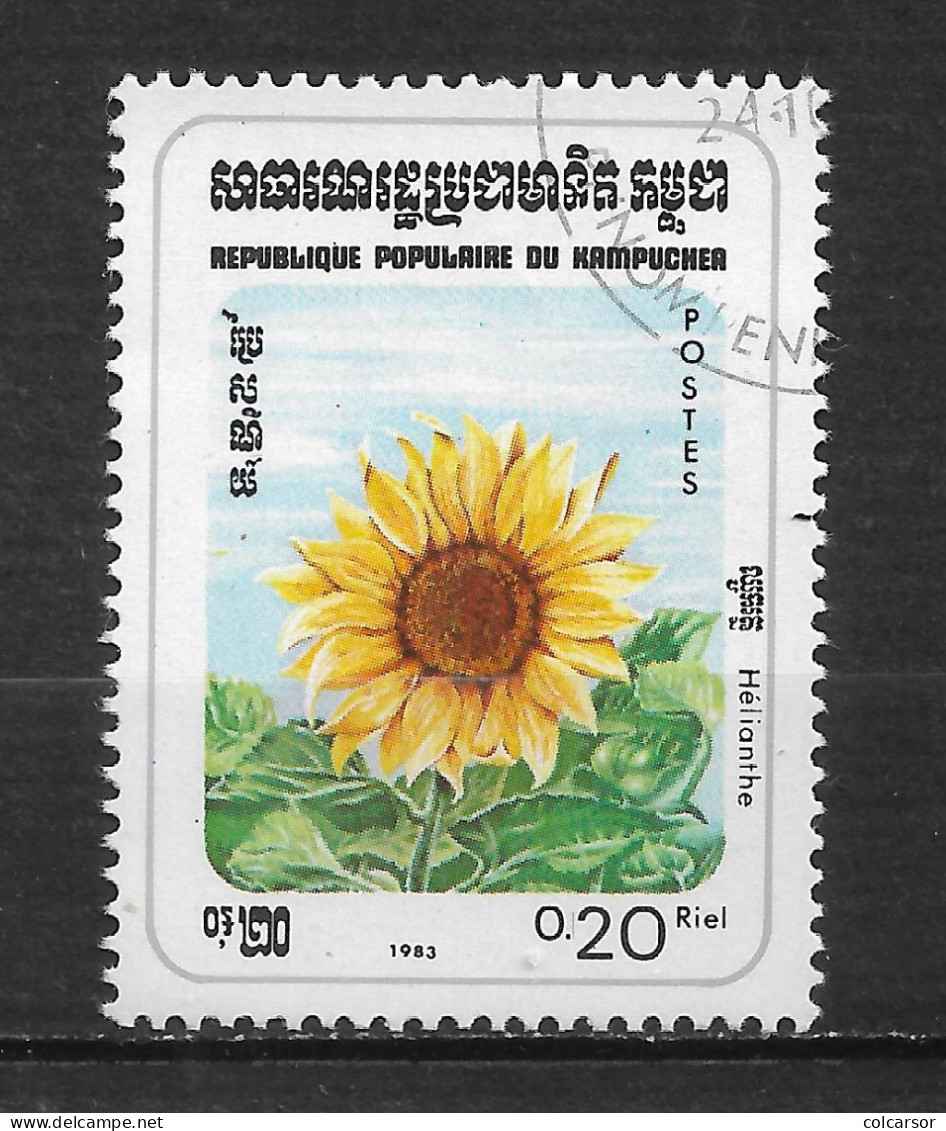 KAMPUCHÉA  N° 419 " TOURNESOL " - Kampuchea