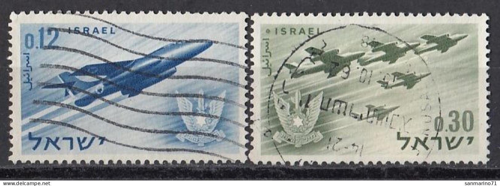 ISRAEL 254-255,used,falc Hinged - Usados (sin Tab)