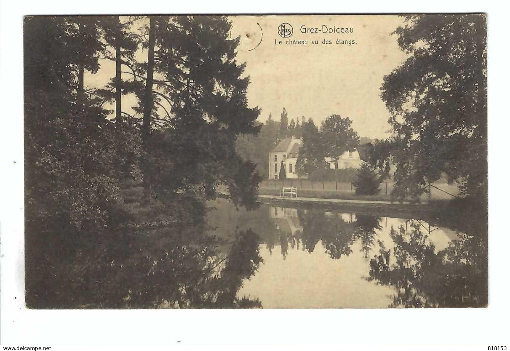 Grez-Doiceau   Le Château Vu Des étangs 1921 - Grez-Doiceau