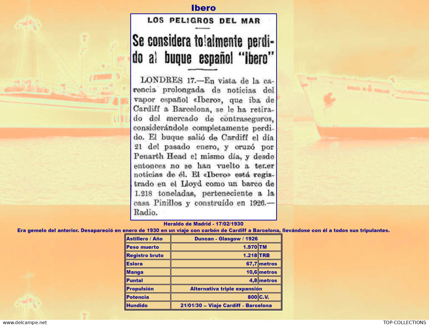 1928  CONOCIMIENTO CONNAISSEMENT  BILL OF LADING Linéa Pinillos Navigation Méditerrané Espagne Liverpool  Pour Bristol - 1900 – 1949