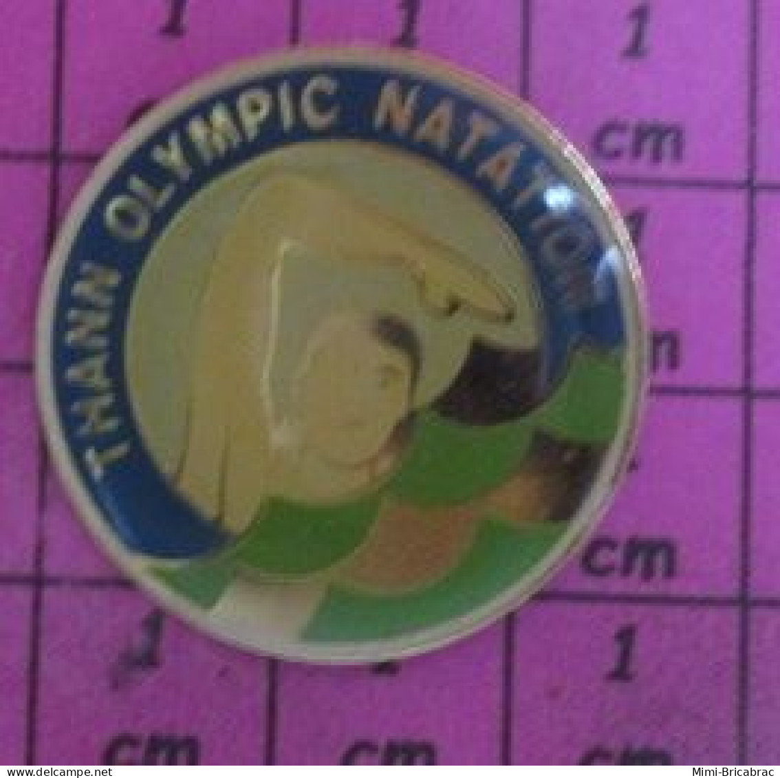 912A Pin's Pins / Beau Et Rare / SPORTS / NATATION OLYMPIC THANN - Schwimmen