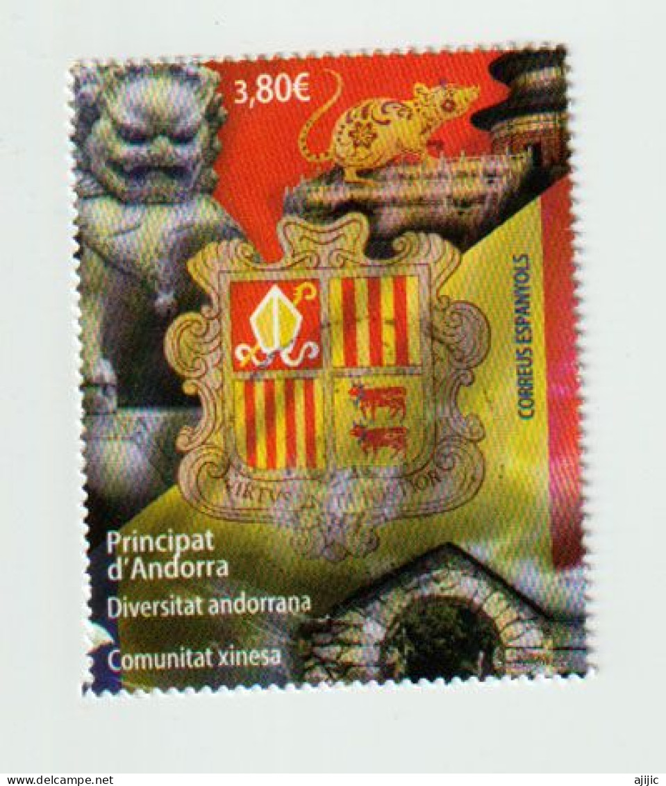 Diversité Andorrane, Communauté Chinoise ,  Timbre Oblitéré 1ère Qualité (haute Faciale) - Used Stamps