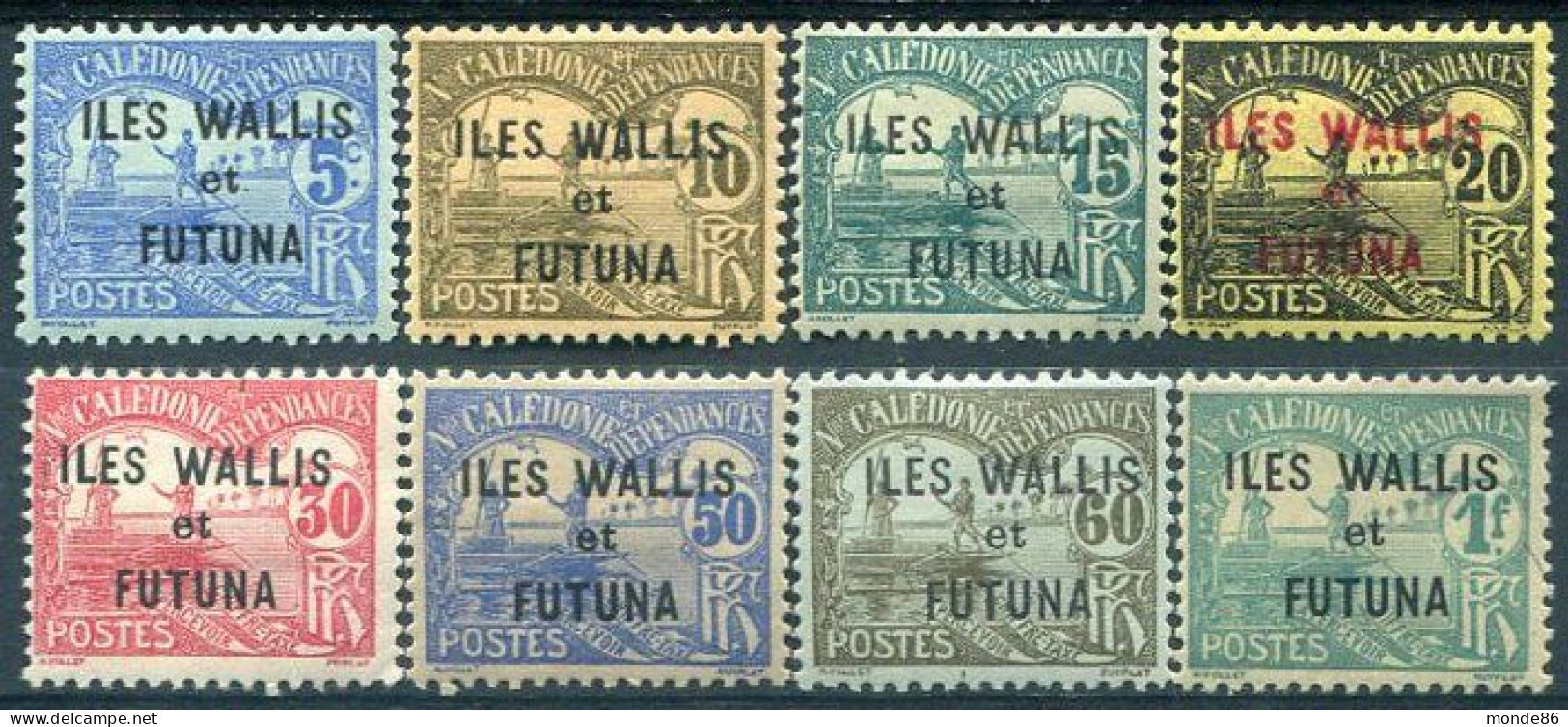 WALLIS & FUTUNA - Y&T Taxe N° 1-8 *...petite Rousseur Sur Une Dent Du N° 3 - Postage Due