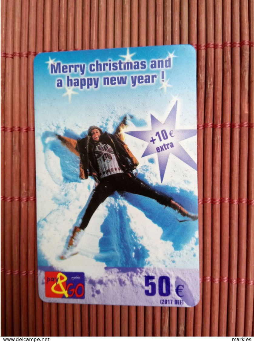 Christmas Prepaidcard Pay & Go Edition 50 Euro Used Rare - Cartes GSM, Recharges & Prépayées