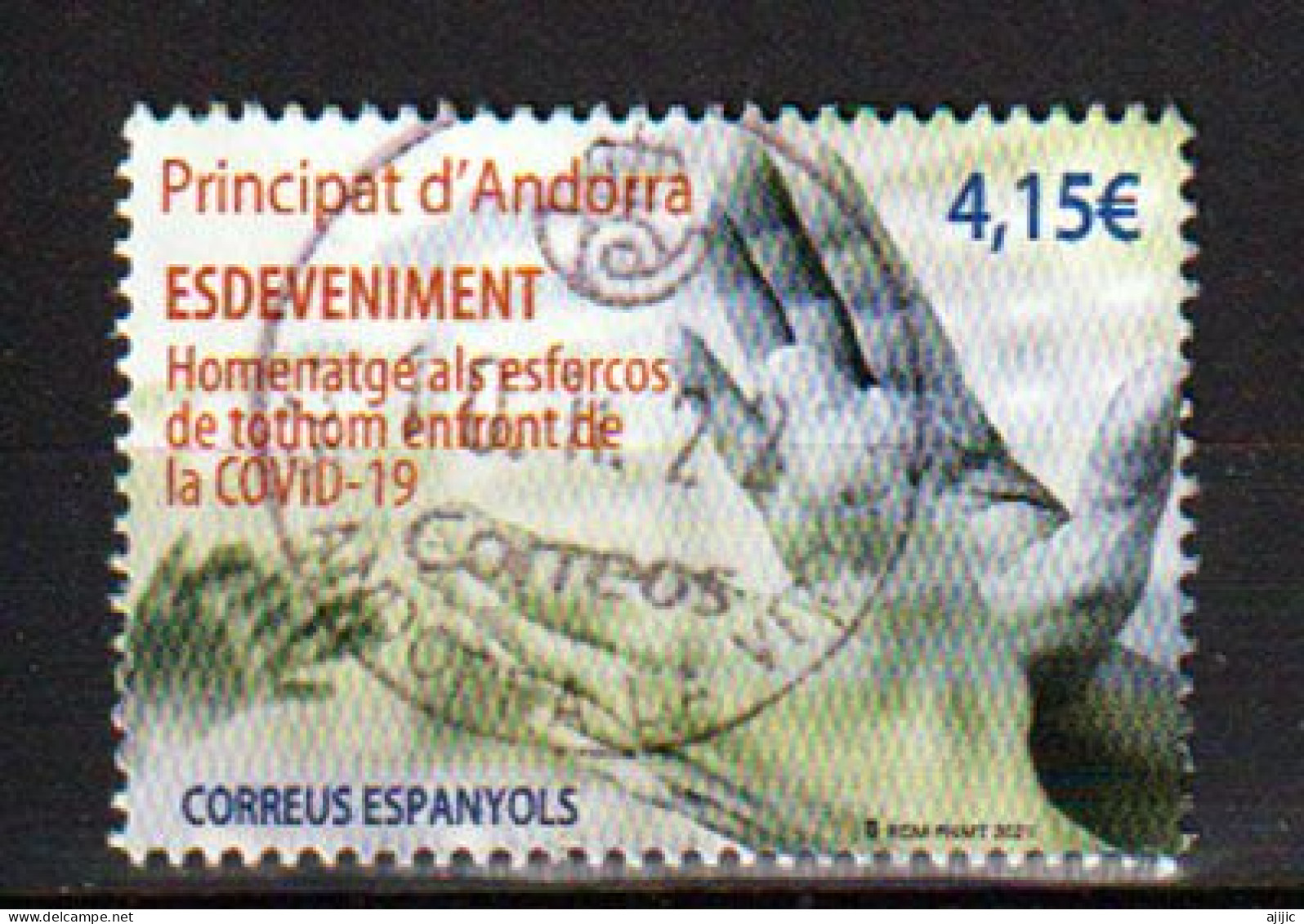 2021. ANDORRA.Evento: Homenaje Al Esfuerzo De Todos Contra El Covid19, Sello Usado 1ª Calidad. Alto Facial - Used Stamps