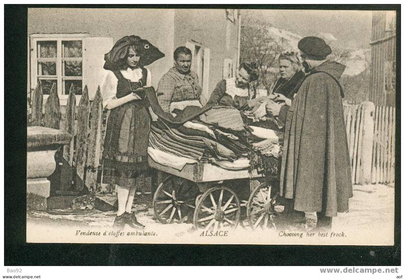 68-232 Vendeuse D'Etoffe Ambulante En Asace - Shopkeepers