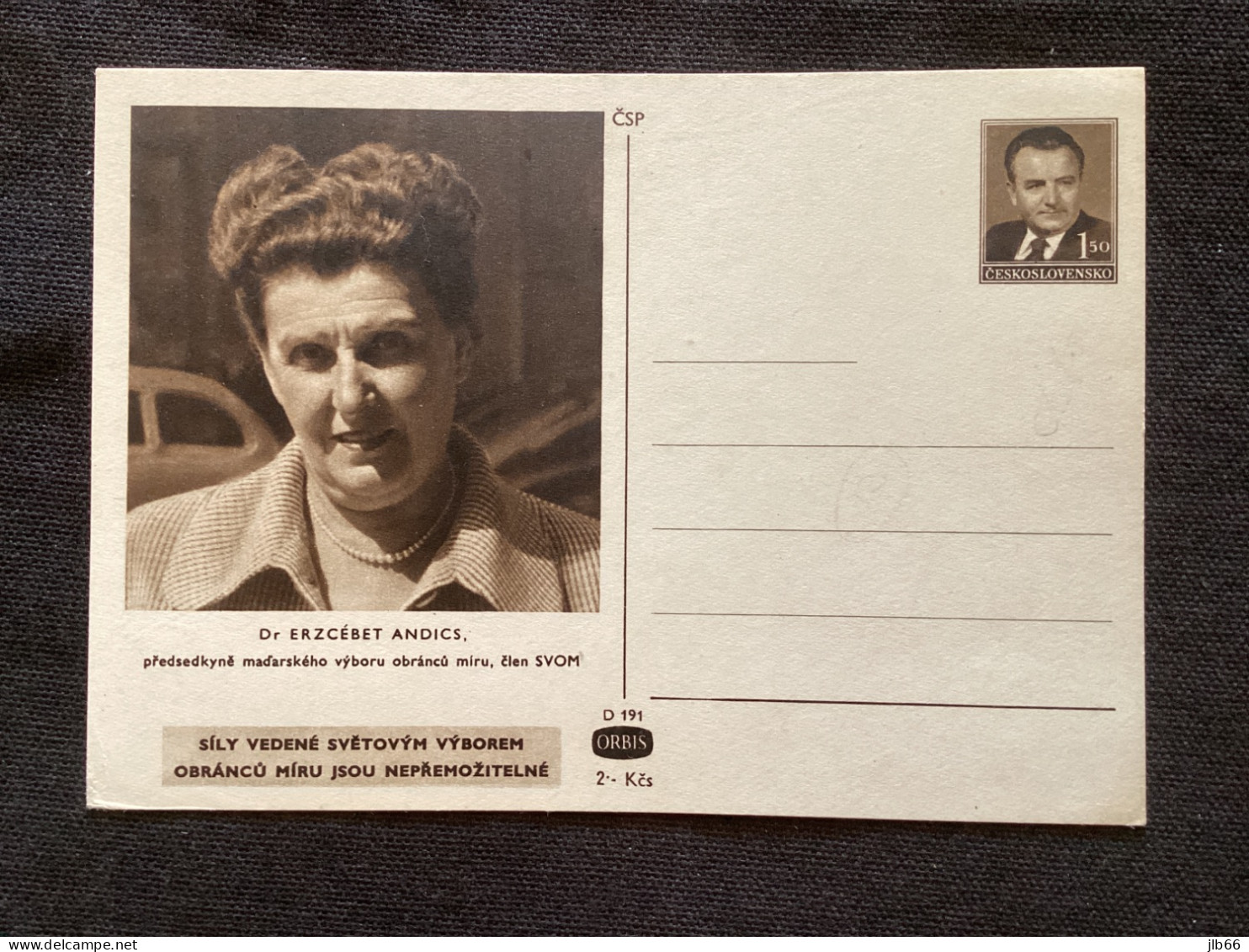 1950 CDV 100/2 Neuf Dr Erzcebet Andics - Cartes Postales