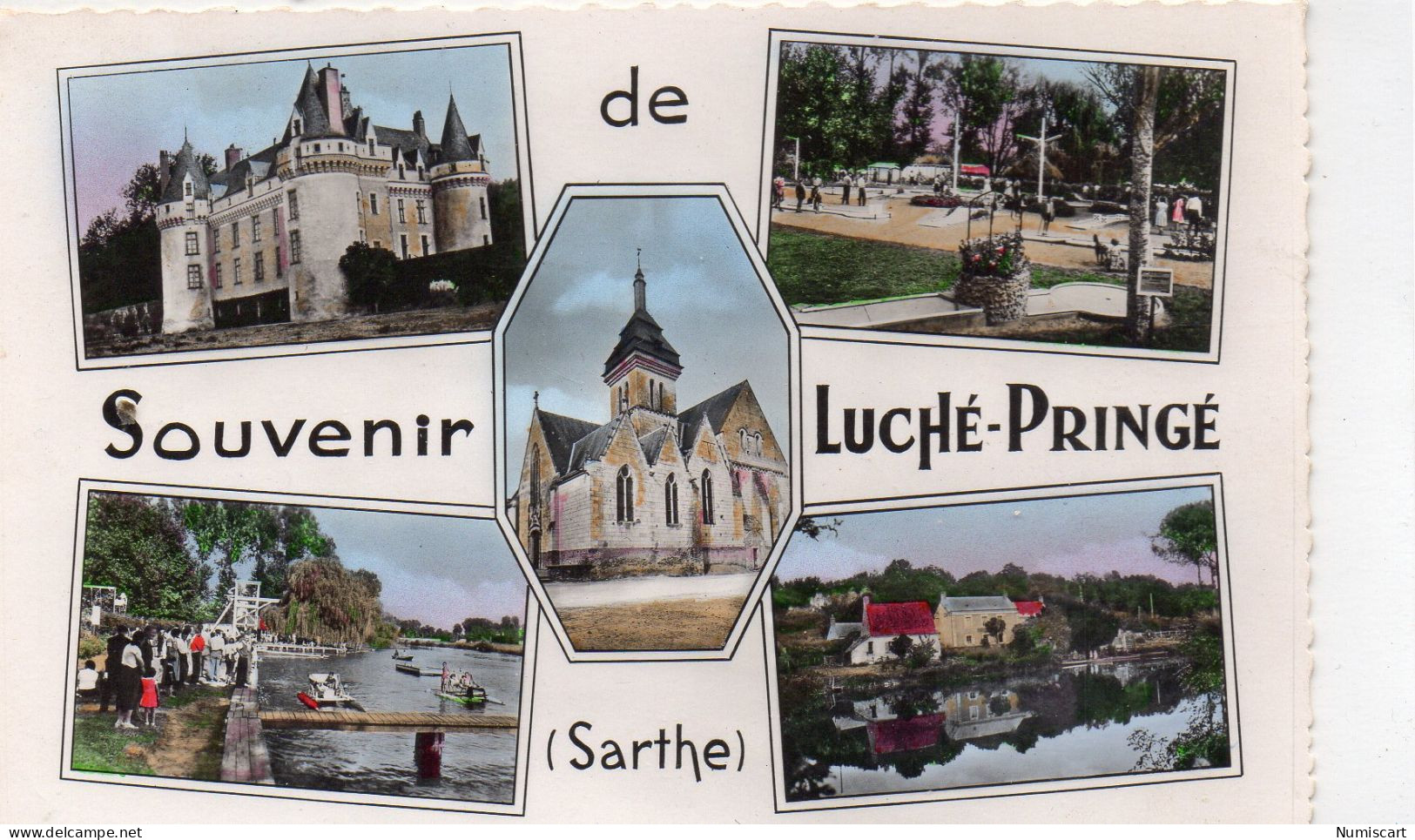 Luché-Pringé Multi-vues Animée Château Plage Bords Du Loir Eglise - Luche Pringe