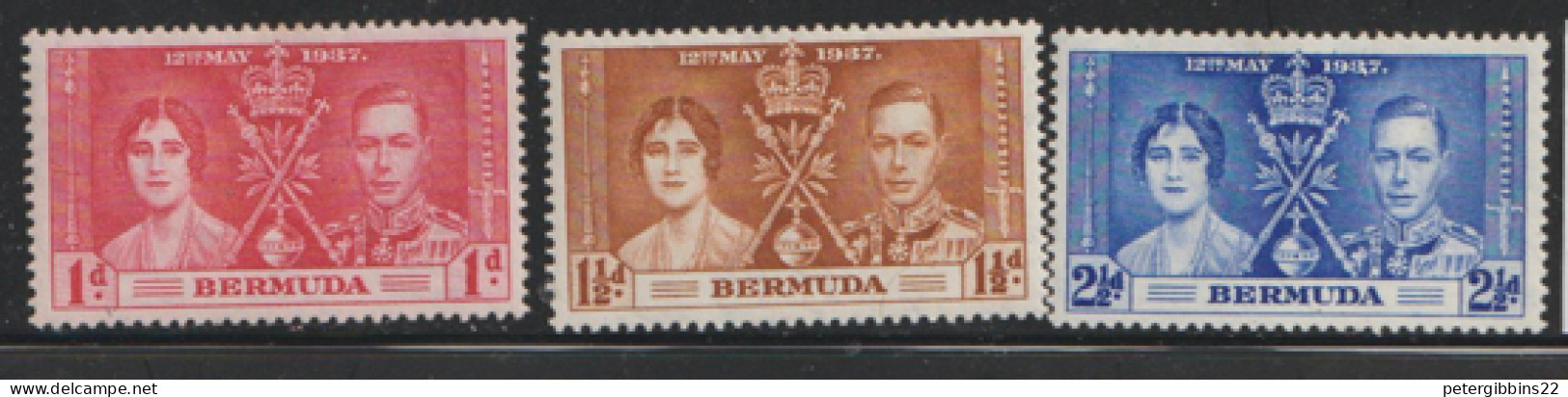 Bermuda   1937  SG   107-9  Coronation   Mounted Mint - Bermuda