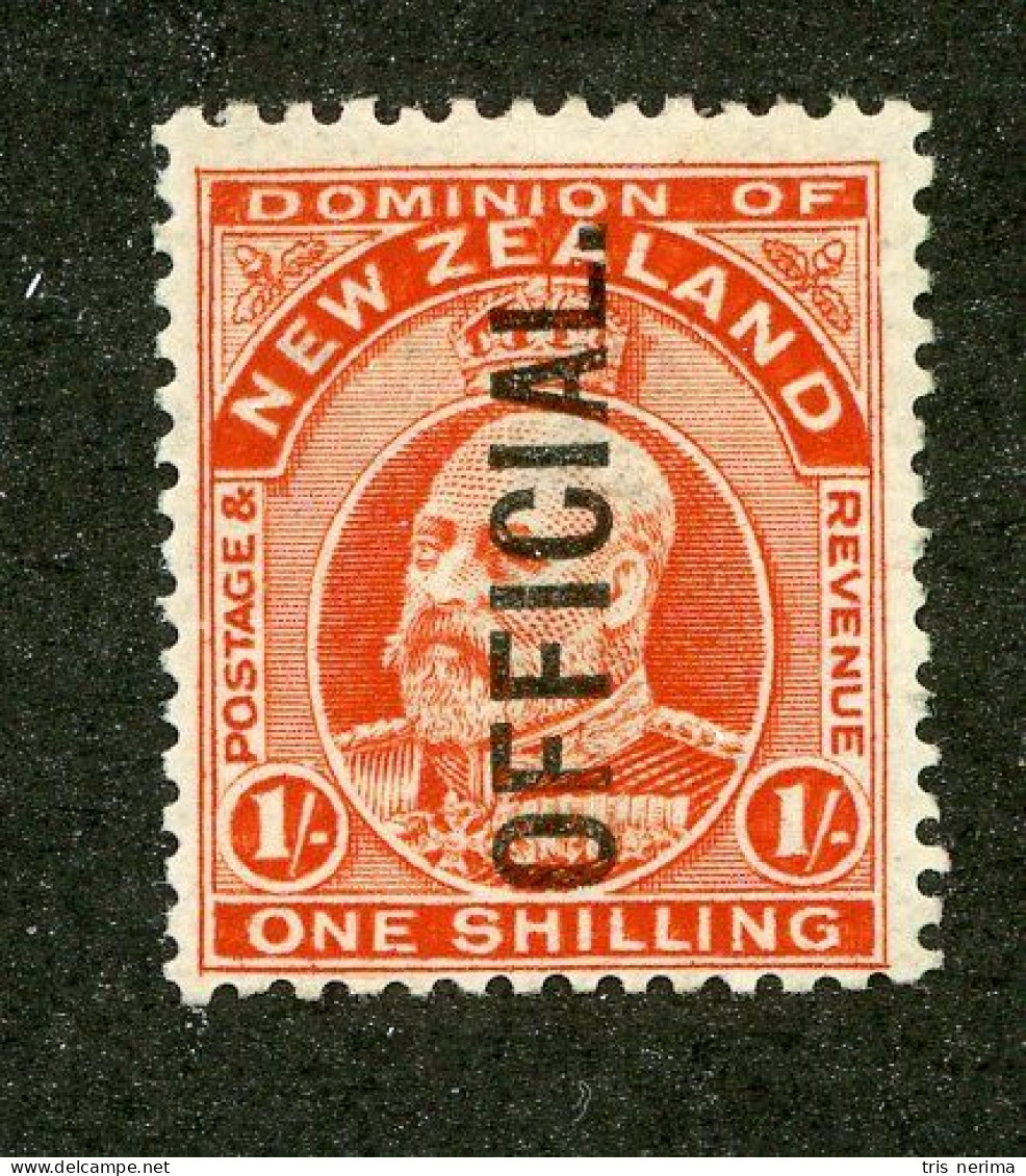 458 New Zealand 1910 Scott #O37 Mvlh* (Lower Bids 20% Off) - Service