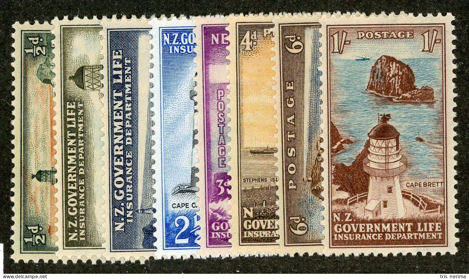 463 New Zealand 1947 Scott #OY29/36 Mlh* (Lower Bids 20% Off) - Fiscaux-postaux