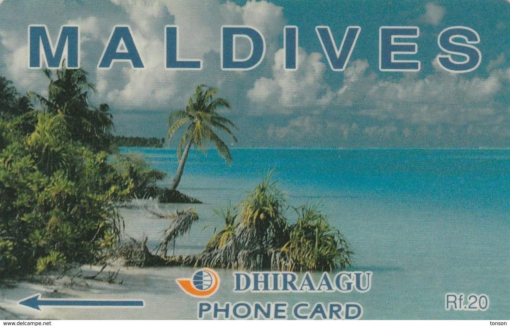 Maldives, 6MLDA, Coconut Palms, Maldives, 2 Scans - Maldiven