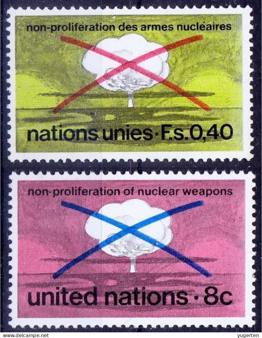 UNITED NATIONS 1972 - 2v - MNH - Nuclear Weapons - Atom - Energy - Bomb - Atome - Physics - Atomwaffen - Atoom