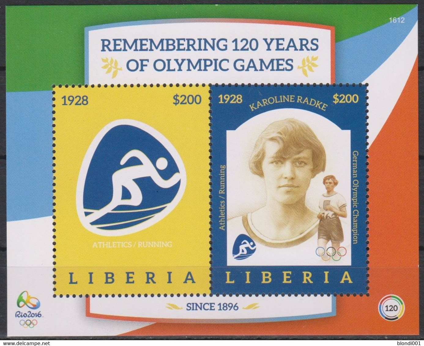 Olympics 2016 - Athletics - LIBERIA - S/S MNH - Zomer 2016: Rio De Janeiro