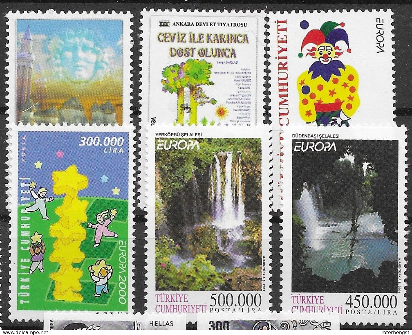 Turkey Mnh ** 2000, 2001, 2002 And 2003 Cept Europa 15 Euros - Unused Stamps