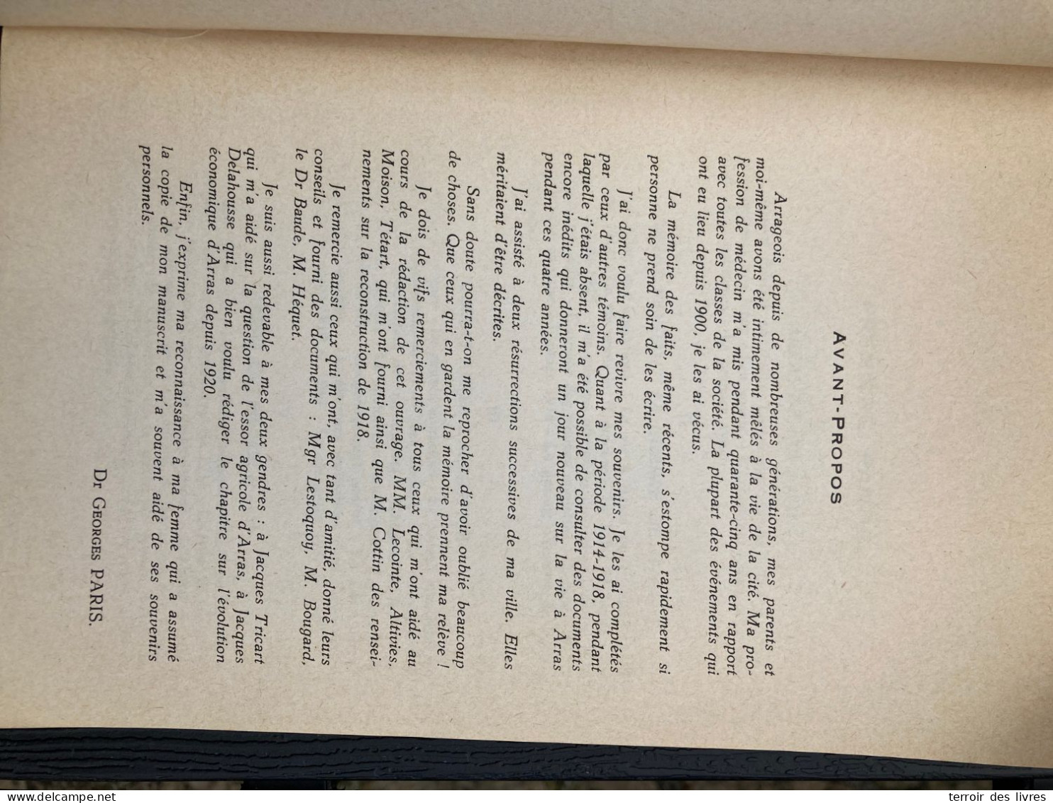 UN DEMI-SIECLE DE VIE ARRAGEOISE 1900-1950 DR GEORGES PARIS - 1971 - ARRAS -  16 PAGES DE PHOTOS - Picardie - Nord-Pas-de-Calais