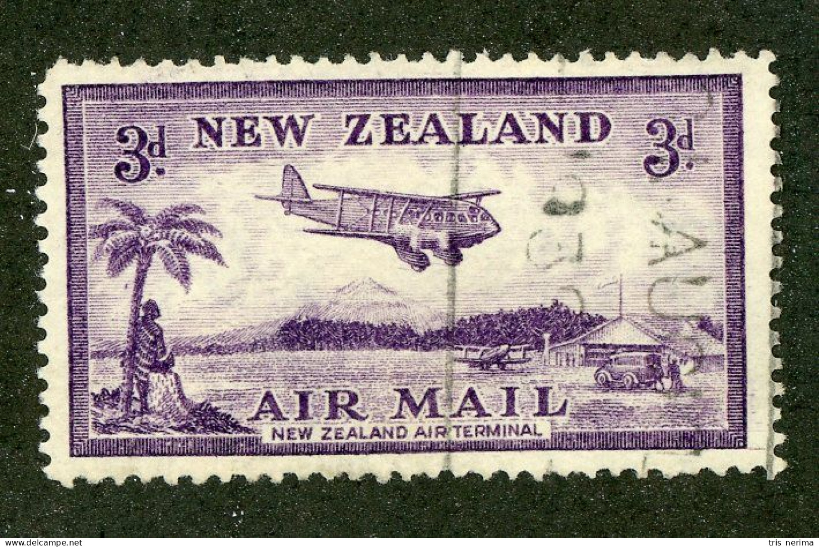 509 New Zealand 1935 Scott #C6 Used (Lower Bids 20% Off) - Posta Aerea