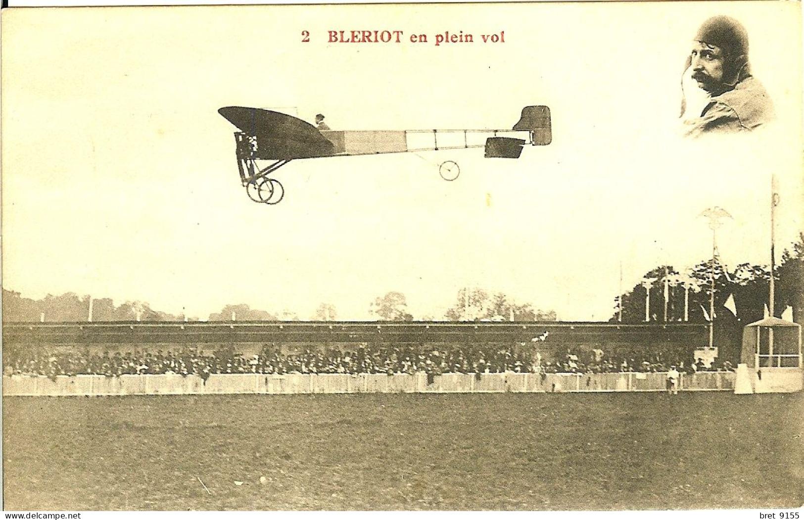 91 PORT AVIATION L AVIATEUR BLERIOT EN PLEIN VOL - Vliegvelden