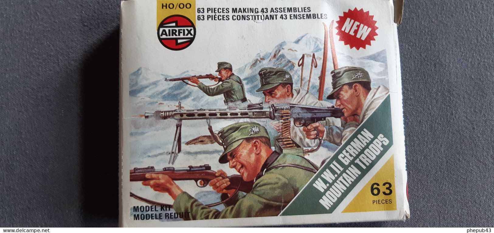 German Mountain Troops (5 Figures) World War II- Model Kit (63 Pirces) - Airfix (HO/00) - Figuren