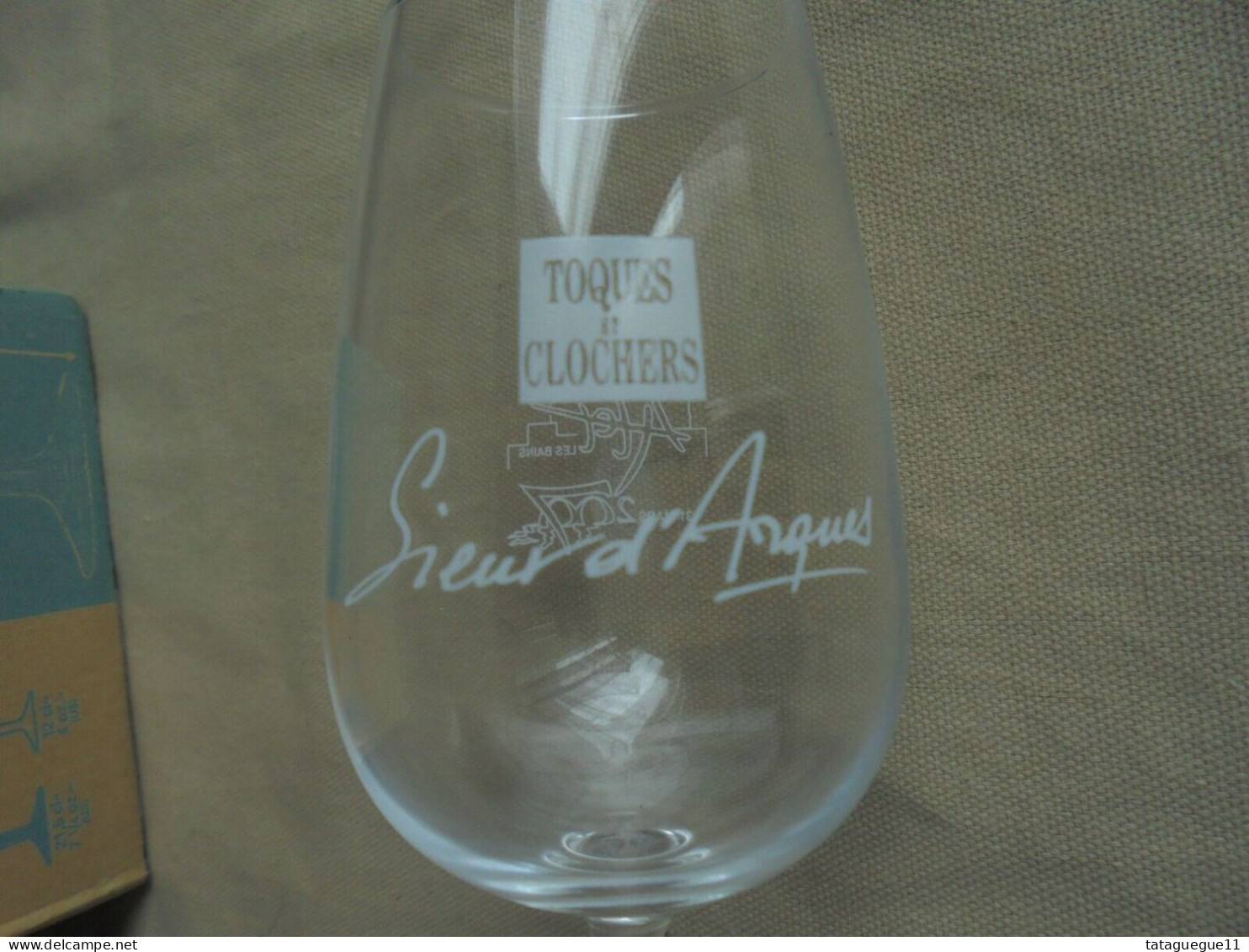 Vintage - 6 verres Arcoroc viticole Sieur d'Arques Toques et Clochers Alet-les-Bains 2007