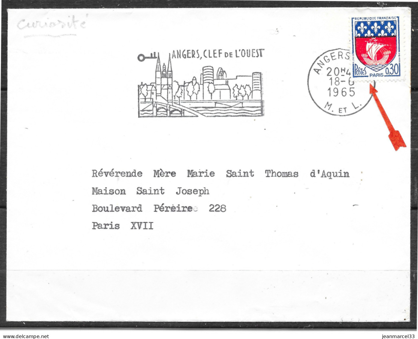 Curiosité Sur Lettre Entière SECAP  Ill. =o Angers RP 18-6 1965 - Briefe U. Dokumente