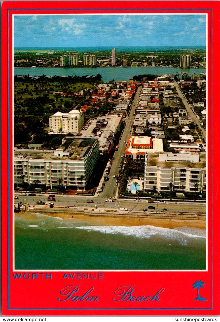 Florida Palm Beach Worth Avenue Looking West - Palm Beach