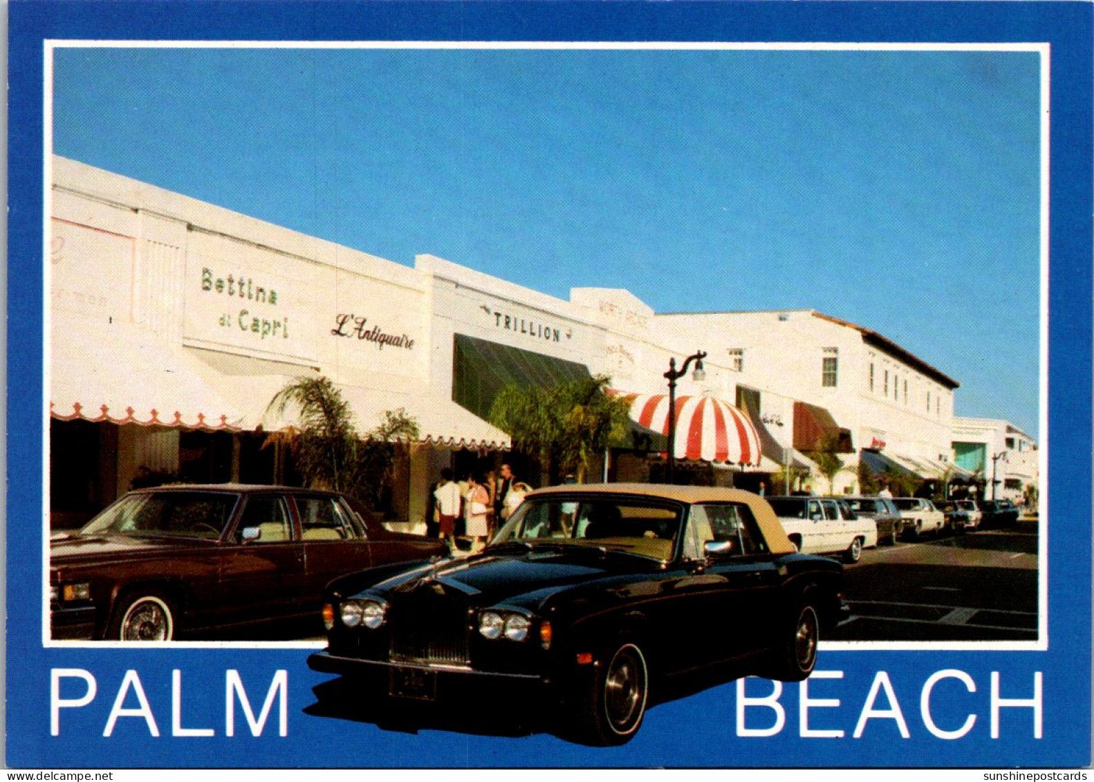 Florida Palm Beach Worth Avenue "Fifth Avenue Of The South" Rolls Royce - Palm Beach