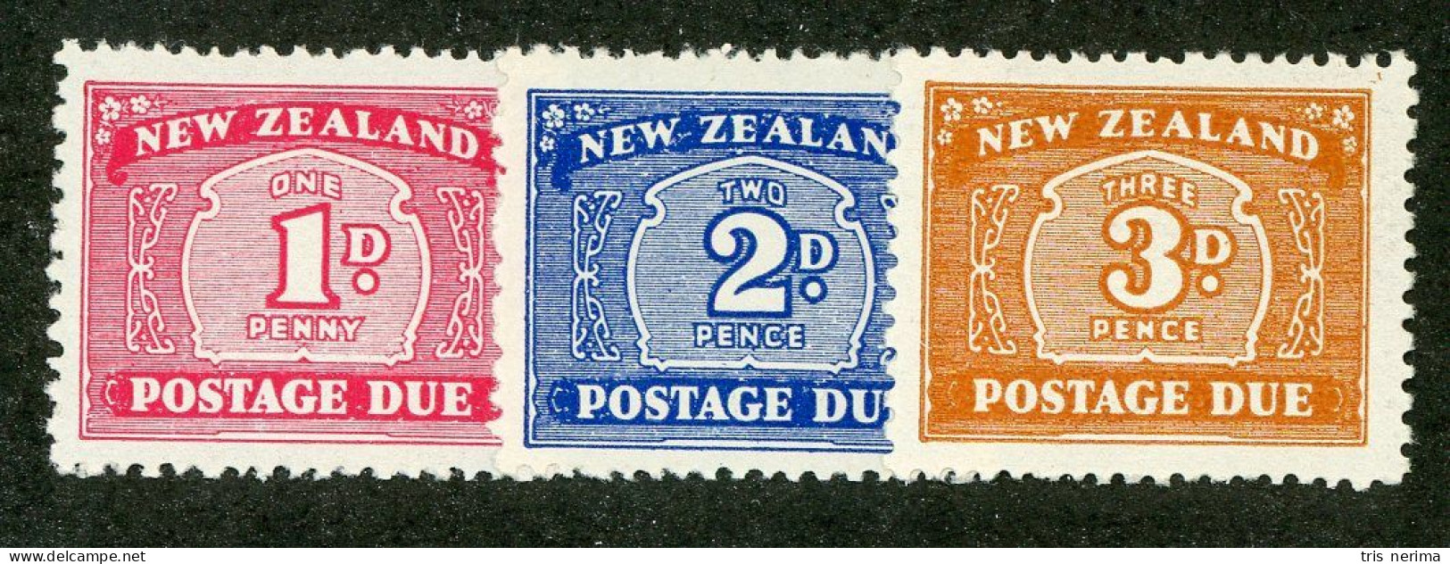 530 New Zealand 1945 Scott #J27/29 Mvlh* (Lower Bids 20% Off) - Portomarken