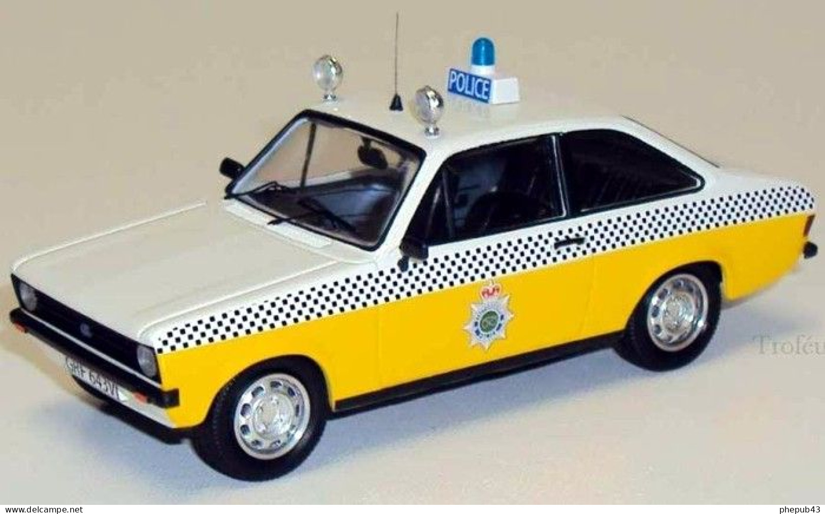 Ford Escort MK2 - 1980 - Staffordshire Police - White & Yellow - Troféu - Trofeu