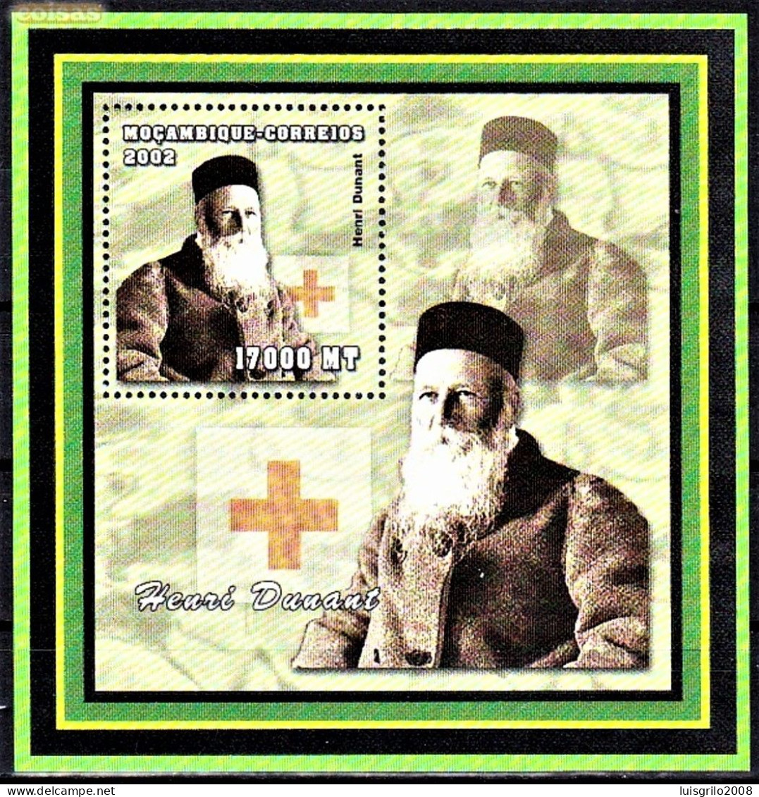 Red Cross/ Nobel Prize - Henri Dunant -|- Moçambique, 2002 - Perforated . MNH - Henry Dunant