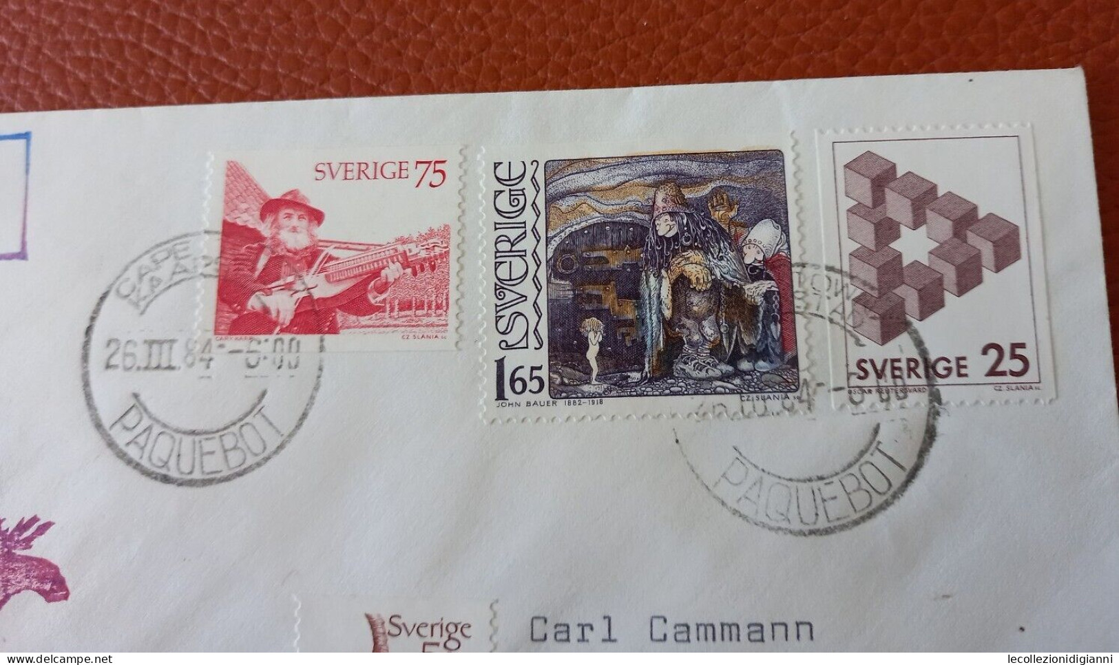 639) Svezia Busta Nave M/S ELGAREN Rederiakbolaget Transatlantic Paquepot 1984 Viaggiata Per Cadenberge Germania - Storia Postale