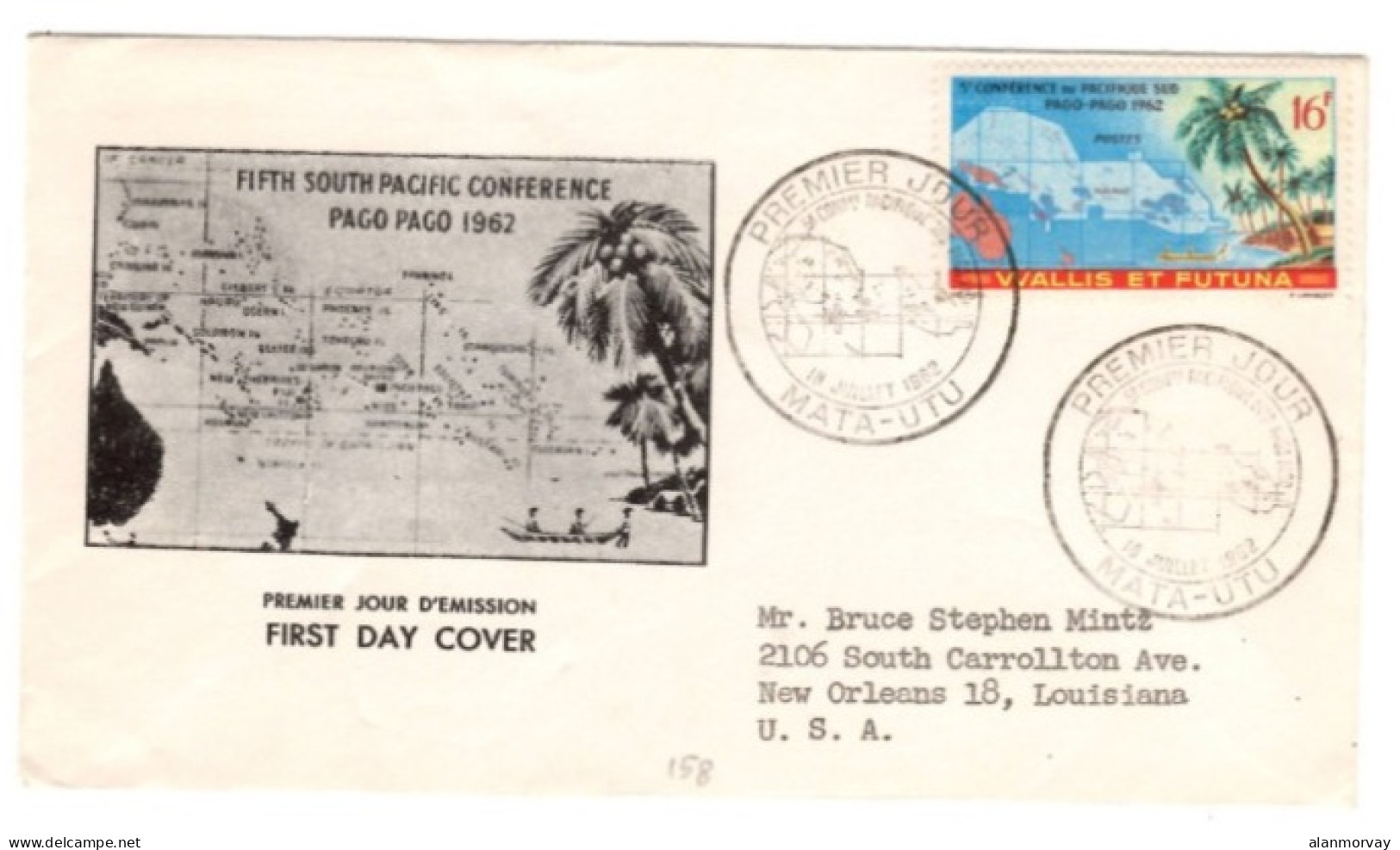 Wallis And Futuna - July 18, 1962 Cover To France - Cartas & Documentos