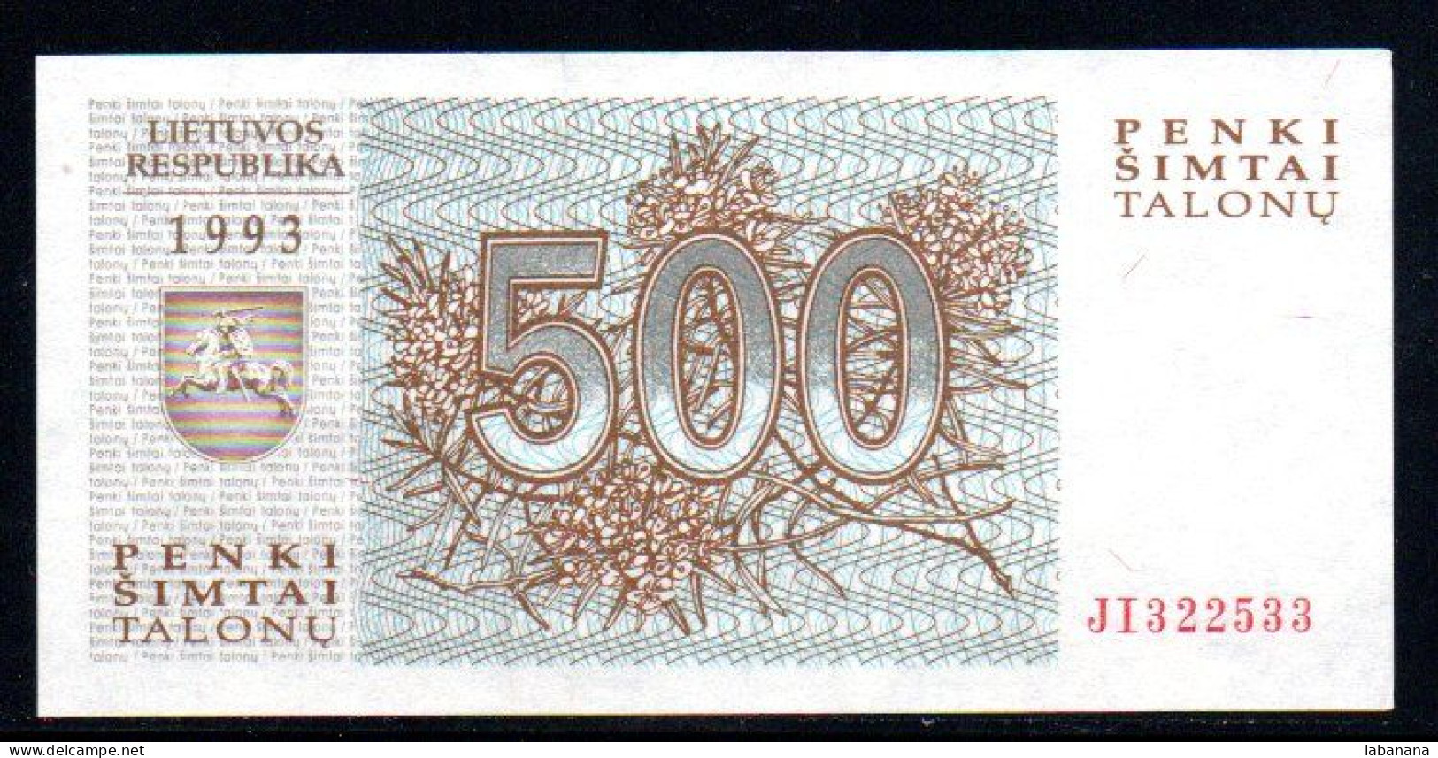 353-Lituanie 500 Talonu 1993 JI322 Neuf/unc - Litauen