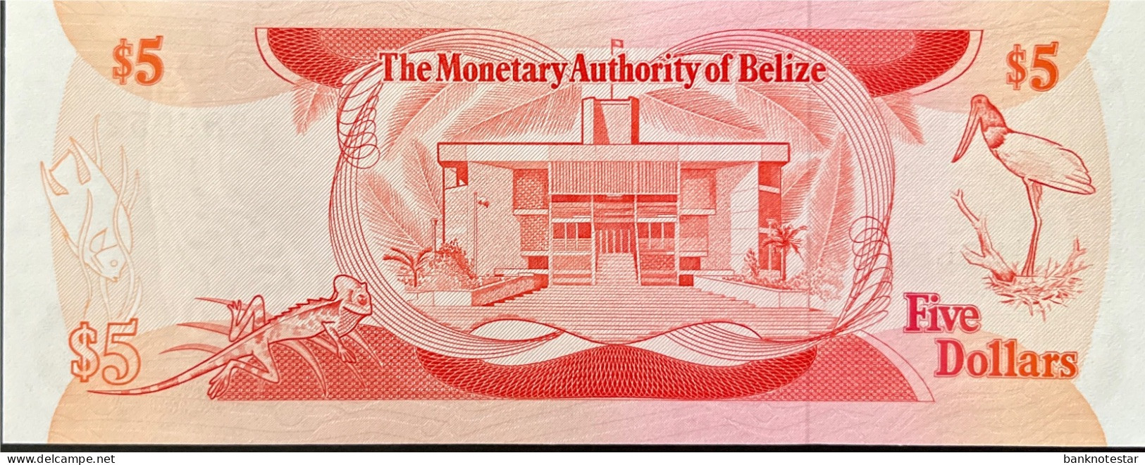 Belize 5 Dollars, P-39 (01.06.1980) - UNC - Belize