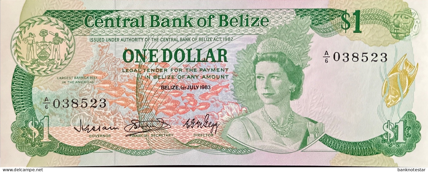 Belize 1 Dollar, P-43 (01.07.1983) - UNC - Belice