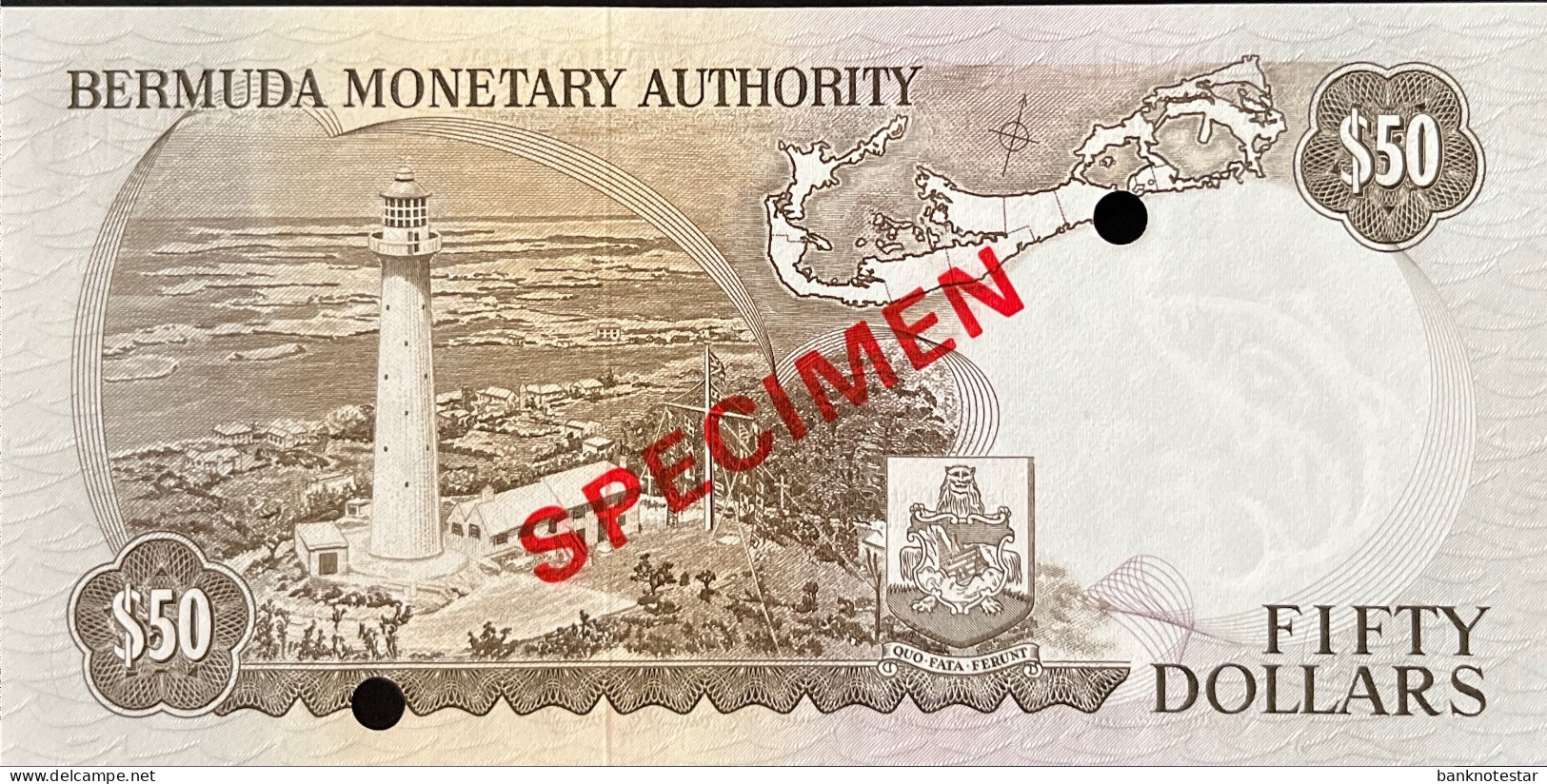 Bermuda 1-100 Dollars, P-CS1 - UNC - SPECIMEN SET with 442 ending