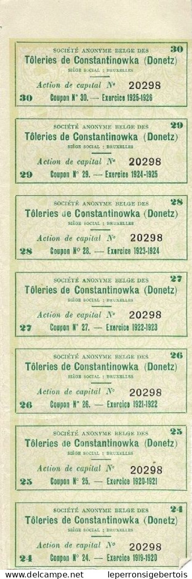 Titre De 1911- Tôleries De Constantinowka (Donetz) - N°20298 - Rusland